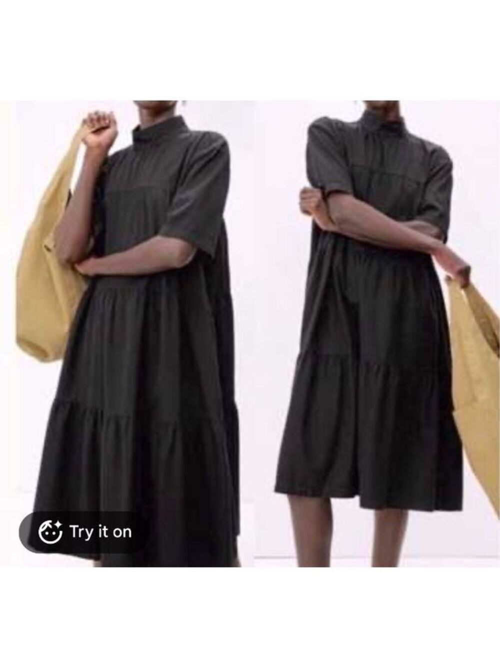 Everlane The Tiered Mockneck Dress